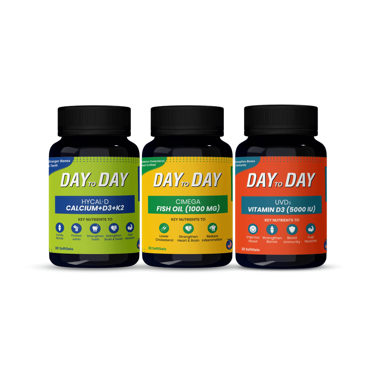 Calcium + Fish Oil + Vitamin D3