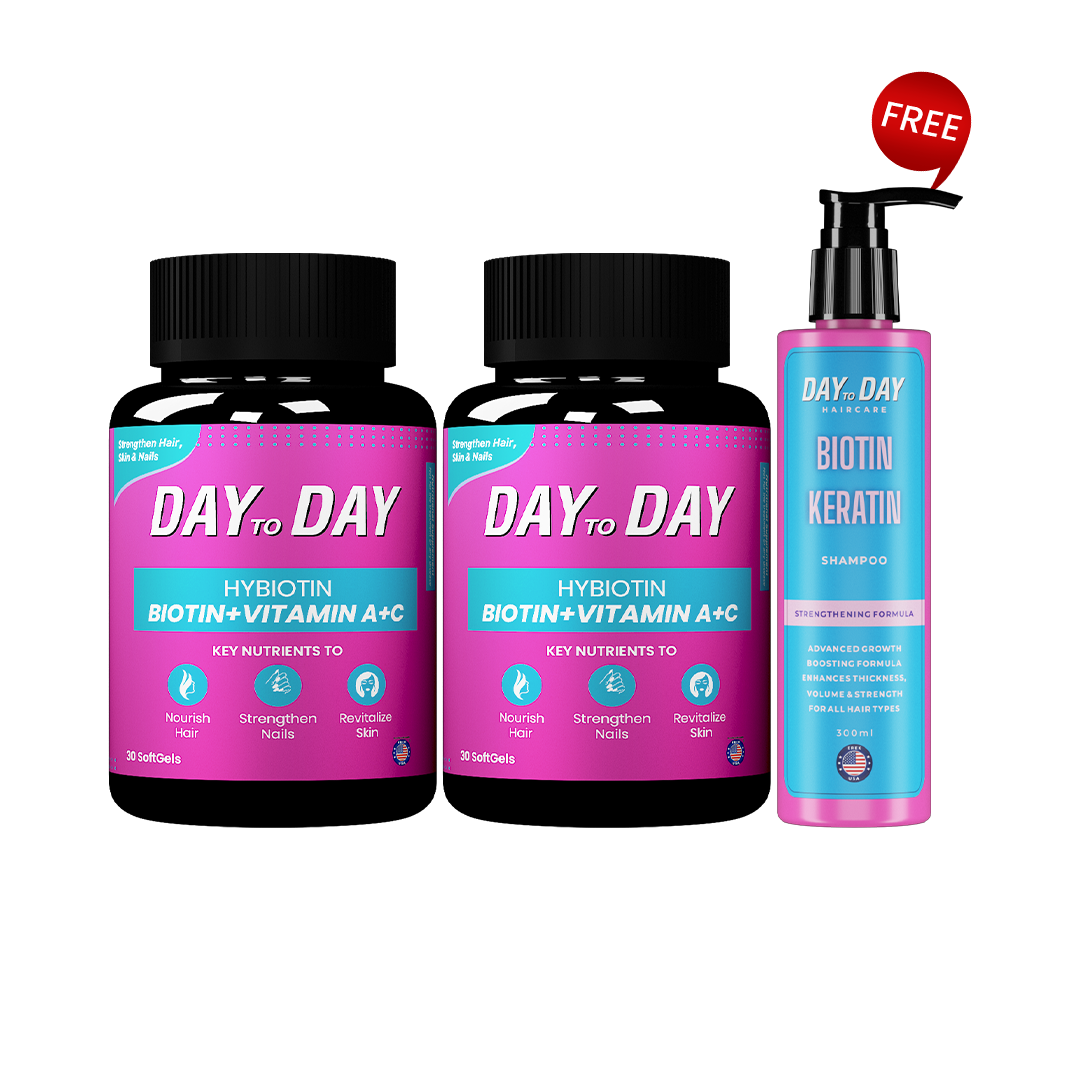 2 Biotin Capsule + 1 Biotin Keratin Shampoo Free