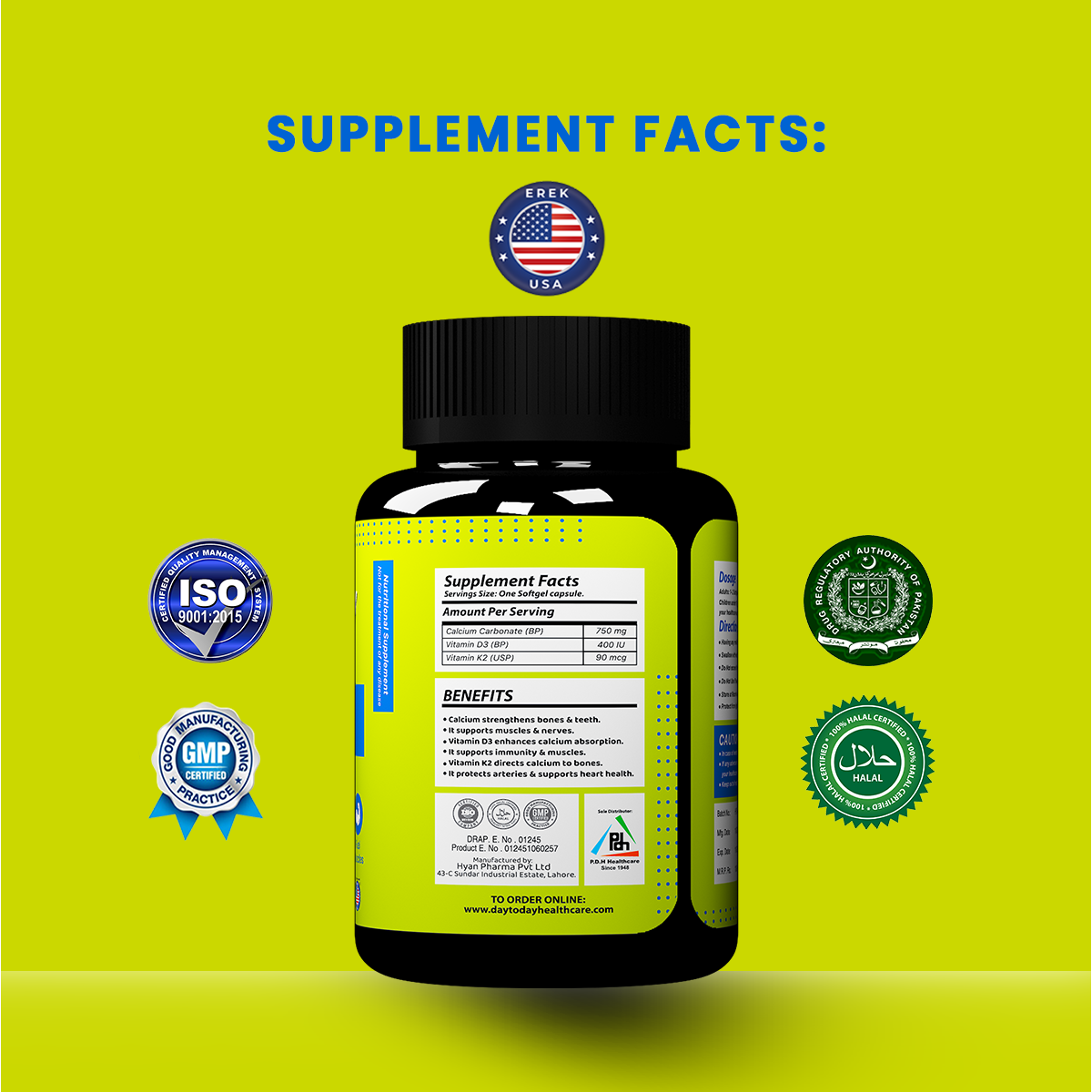 Multivitamin + Calcium+D3+K2