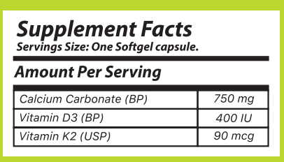 Calcium + Vitamin D3+Vitamin K2